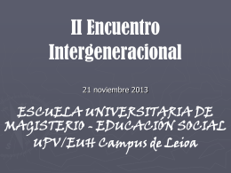 II Encuentro Intergeneracional