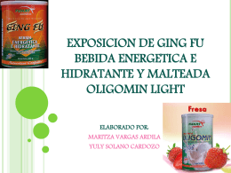 EXPOSICION DE GING FU BEBIDA ENERGETICA Y …