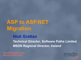 ASP to ASP.NET Migration