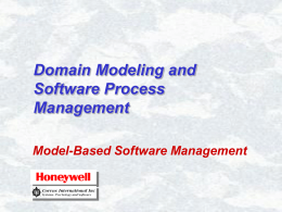 Domain Modeling and Software Process Management