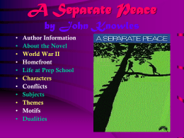 A Separate Peace - Klein Independent School District