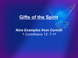 Gifts of the Spirit Prophecy and Tongues