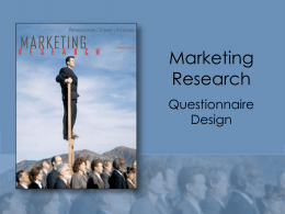 Chapter 10 Questionnaire Design
