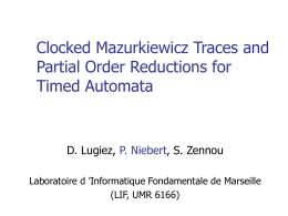 Clocked Mazurkiewicz Traces and Partial Order …