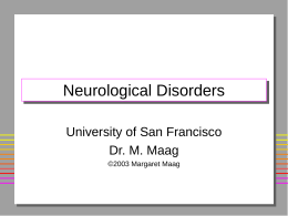 NEUROLOGICAL DISORDERS - Welcome to Hansen Nursing