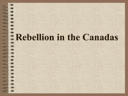 Rebellion in the Canadas