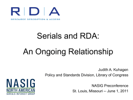 What Do You Need to Know? - rda-jsc