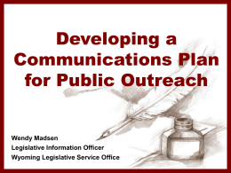 Developing a Communications Plan for