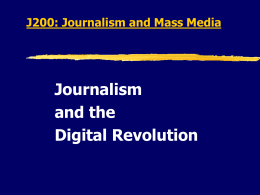 J301: Journalism History Week 7