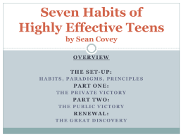 Seven Habits of Highly Effective Teens by Sean Covey