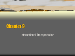 Chapter 9 International Transportation