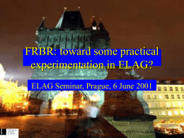 FRBR: toward some practical experimentation in ELAG?