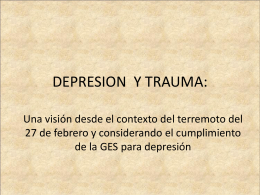 DEPRESION Y TRAUMA - Servicio de Salud del Maule