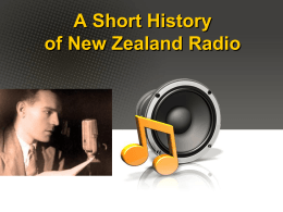 A Short History of New Zealand Radio