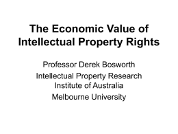 The Economic Value of Intellectual Property Rights
