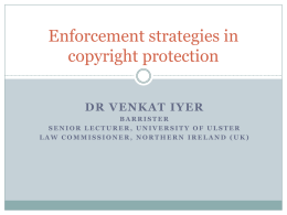 Enforcement strategies in copyright protection