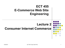ECT455/HCI 513 Design & Strategies for Internet Commerce