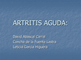 ARTRITIS AGUDA: