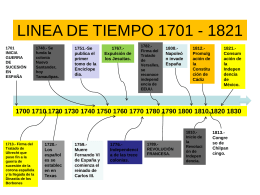 LINEA DE TIEMPO 1701 - 1821