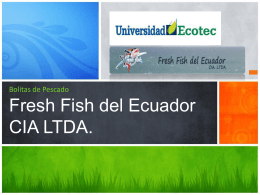 Bolitas de PescadoFresh Fish del Ecuador CIA LTDA.