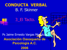 CONDUCTA VERBAL B. F. Skinner 3_El Tacto.
