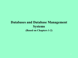Databases and Database Management Systems