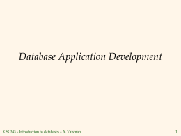 Database Application Development