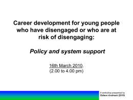 Career development for young people who have …