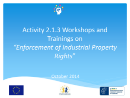 Activity 2.1.3 Workshops and Trainings