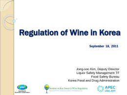 Regulation of Wine in Korea