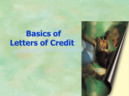 A Letter of Credit is - Business Matchmaking