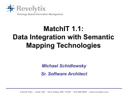 Semantic Matching with MatchIT 1.0