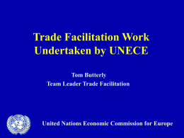 Trade Facilitation – Changes and challenges