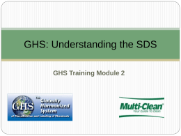 GHS: Understanding the SDS - Multi