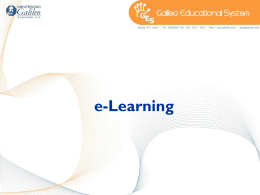 E-LEARNING - Galileo Educational System