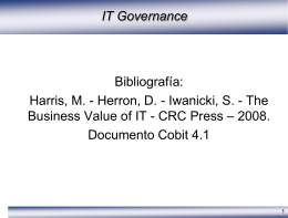 IT Governance - Centro Ing. Roberto Herrera