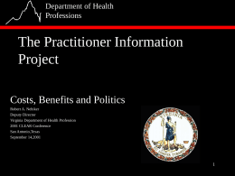 The Practitioner Information Project