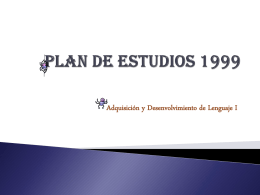 Plan de Estudios 1999
