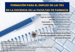 Diapositiva 1 - Facultad de Farmacia de la Univerdad de