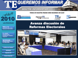 Diapositiva 1 - Tribunal Electoral: Inicio
