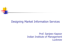 Market information services