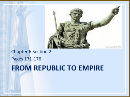 Chapter Six: Ancient Rome and Early Christianity 500 B.C