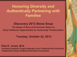 Honor DIVERSITY Build Culturally Responsive Family