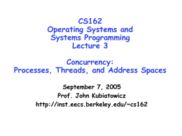 Lecture 3: Concurrency - University of California, Berkeley