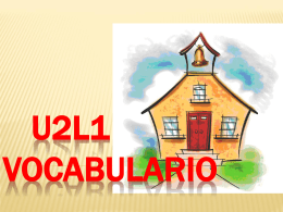 U2L1 VOCABULARIO