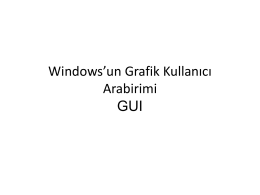 Windows’un Grafik Kullanıcı Arabirimi