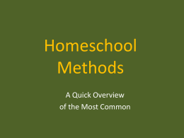 Homeschool Methods