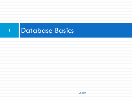 Database Basics - Jacksonville University