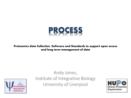 PROCESS – Proteomics data Collection, Software and
