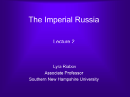 The Imperial Russia